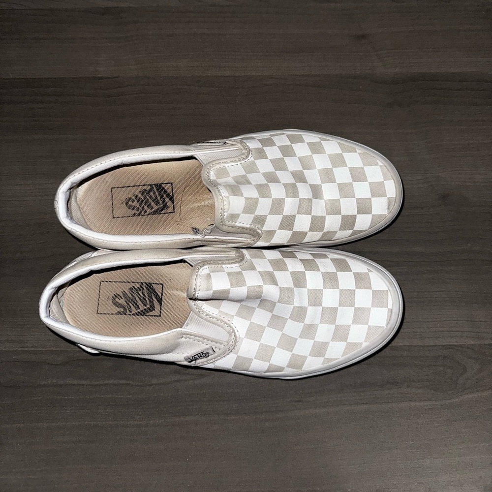 White checkered vans